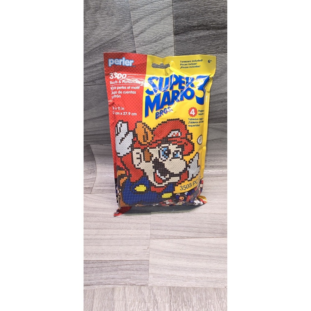 NEW! Super Mario Bros. 3 Perler 3500pc Beads & Pattern Kit Factory Sealed